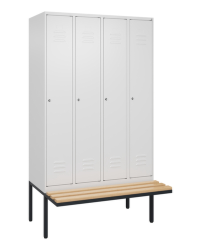 C+P locker Classic Plus met bank, vakbreedte 300 mm