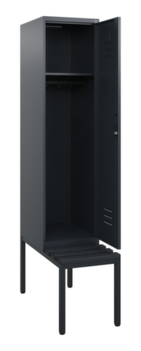 C+P locker Classic Plus met bank, vakbreedte 400 mm  L