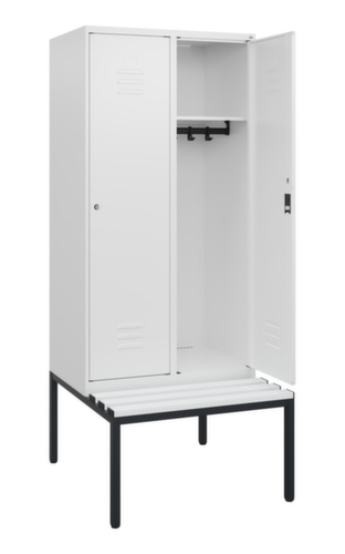 C+P locker Classic Plus met bank, vakbreedte 400 mm  L