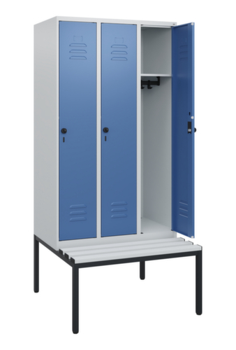 C+P locker Classic Plus met bank, vakbreedte 300 mm  L