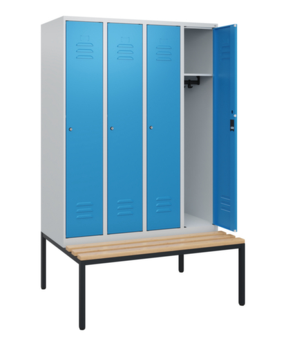 C+P locker Classic Plus met bank, vakbreedte 300 mm  L