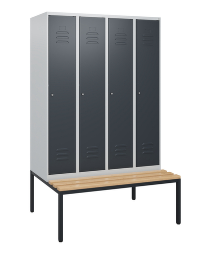 C+P locker Classic Plus met bank, vakbreedte 300 mm