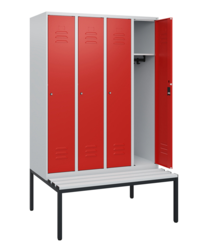 C+P locker Classic Plus met bank, vakbreedte 300 mm  L