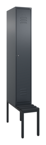 C+P locker Classic Plus met bank, vakbreedte 300 mm