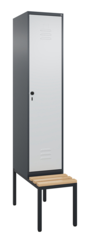 C+P locker Classic Plus met bank, vakbreedte 400 mm