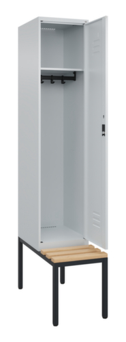 C+P locker Classic Plus met bank, vakbreedte 400 mm  L