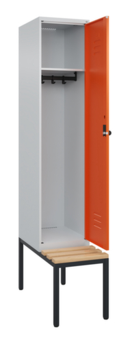 C+P locker Classic Plus met bank, vakbreedte 400 mm  L