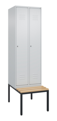 C+P locker Classic Plus met bank, vakbreedte 300 mm