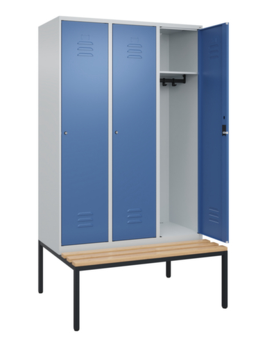 C+P locker Classic Plus met bank, vakbreedte 400 mm  L