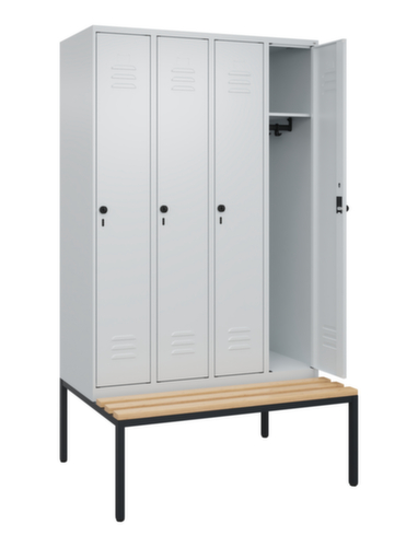 C+P locker Classic Plus met bank, vakbreedte 300 mm  L