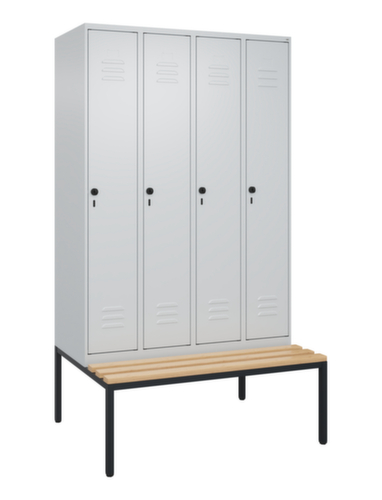 C+P locker Classic Plus met bank, vakbreedte 300 mm