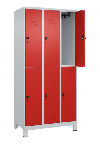 C+P Dubbeldekse locker Classic Plus, vakbreedte 300 mm  L