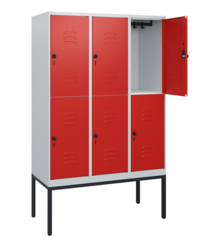 C+P Dubbeldekse locker Classic Plus, vakbreedte 400 mm  L