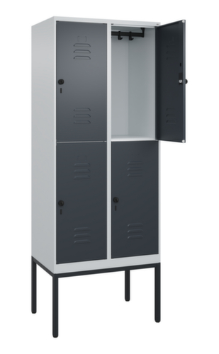 C+P Dubbeldekse locker Classic Plus, vakbreedte 400 mm  L