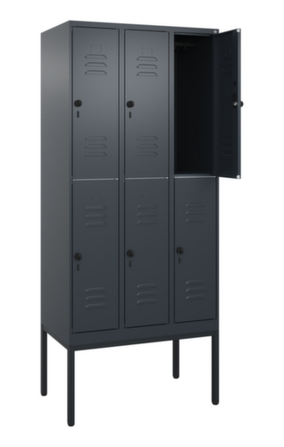 C+P Dubbeldekse locker Classic Plus, vakbreedte 300 mm  L