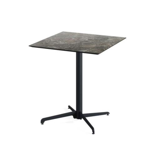 VEBA Bistrotafel Essentials X Cross, breedte x diepte 700 x 700 mm, plaat Galaxy Marble  L