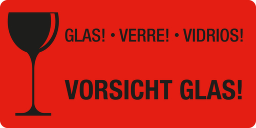 EICHNER Waarschuwingsetiketten "Vorsicht Glas"