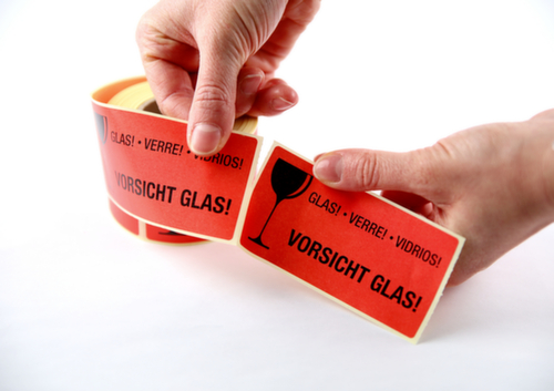 EICHNER Waarschuwingsetiketten "Vorsicht Glas"  L