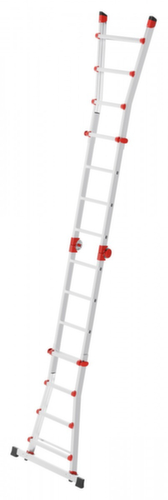 Hailo Multifunctionele reformladder M80, 4 x 4 sporten met profiel  L