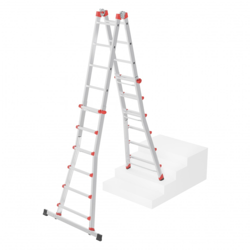 Hailo Multifunctionele reformladder M80, 4 x 6 sporten met profiel  L