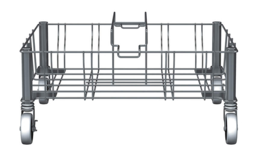 Rubbermaid trolley Slim Jim® voor 2 verzamelaars van recyclebaar materiaal, voor 60 - 87 l bak, RVS  L