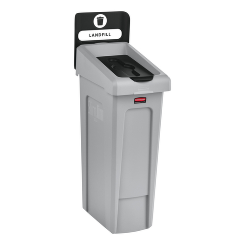 Rubbermaid Deksel Slim Jim® voor Recyclingstation, zwart  L