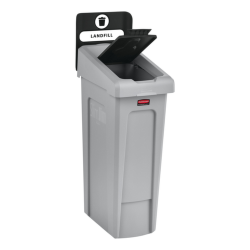 Rubbermaid Deksel Slim Jim® voor Recyclingstation, zwart  L