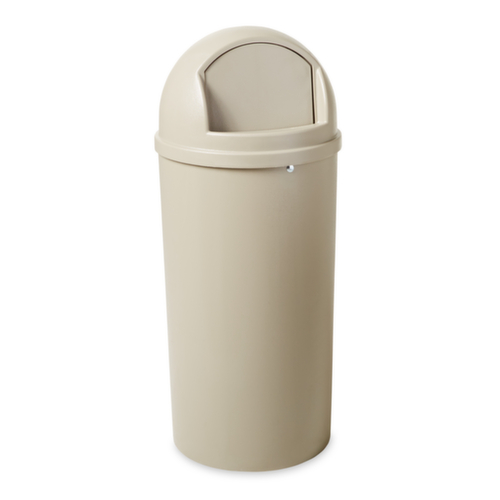 Rubbermaid Brandremmende afvalbak Marshal® Classic, 57 l, beige, deksel beige  L