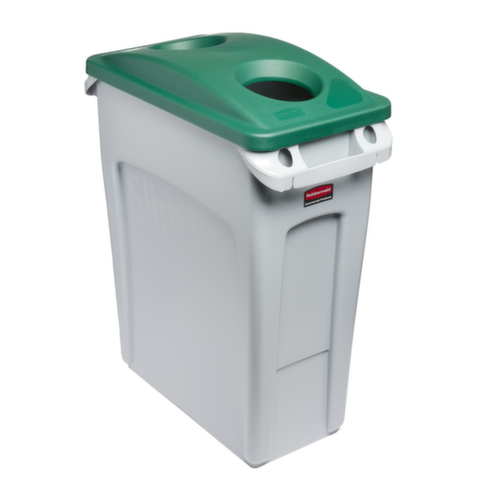 Rubbermaid Deksel Slim Jim® voor flesseninworp voor afvalverzamelaar, groen  L