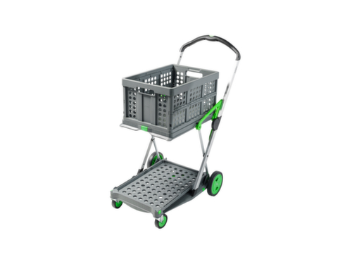 Vouwkrattrolley CLAX met vouwkrat, draagvermogen 60 kg, 2 etages