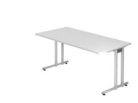 Bureau Terra Nova met C-voetonderstel, breedte x diepte 1600 x 800 mm, plaat wit