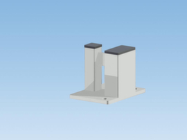 Scheidingswandsysteem met maaswijdte 40x40 mm