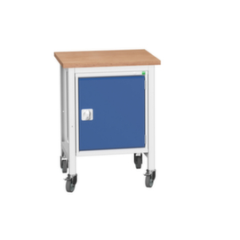 bott Verrijdbare werkbank verso, 1 kast, RAL7035 lichtgrijs/RAL5010 gentiaanblauw