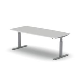 Nowy Styl Elektrisch in hoogte verstelbare vergadertafel eModel 3.0, breedte x diepte 2000 x 800 mm, plaat MB White Grey