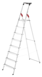 Hailo eenzijdige trapladder StandardLine L60 met bak, 8 trede(n) met traanplaatprofiel