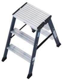 Krause Geëloxeerde dubbele ladder MONTO® SePro D®, 2 x 3 treden met antislipprofiel