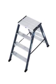 Krause Geëloxeerde dubbele ladder MONTO® SePro D®, 2 x 4 treden met antislipprofiel