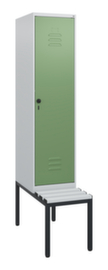 C+P locker Classic Plus met bank, vakbreedte 400 mm