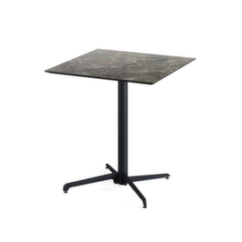 VEBA Bistrotafel Essentials X Cross, breedte x diepte 700 x 700 mm, plaat Galaxy Marble