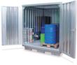 Gegalvaniseerde container voor gevaarlijk materiaal, opslag passief, breedte x diepte 4075 2875 mm