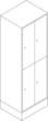 C+P Garderobekast Evolo lichtgrijs met 4x2 vakken + decordeuren, vakbreedte 400 mm  S