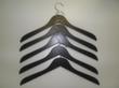 5 houten kleerhangers, zwart