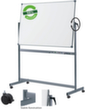 MAUL Verrijdbaar draaibaar whiteboard MAULpro, hoogte x breedte 1950 x 1350 mm