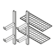 Roosterstelling voor containers voor gevaarlijke stoffen, breedte x diepte 1200 x 800 mm  S