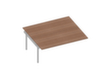 Quadrifoglio Aanbouwtafel Practika voor benchtafel met 4-voetonderstel, breedte x diepte 1800 x 1600 mm, plaat canaletto-hout