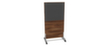 Nowy Styl Scheidingswand E10 van hout met stoffen bekleding, hoogte x breedte 1545 x 800 mm  S