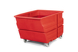 multifunctionele bak, inhoud 600 l, rood, 2 zwenk- en 2 bokwielen