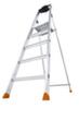 Krause trapladder MONTO® Solido® met bordes met gerstekorrelprofiel, 5 treden met profiel  S