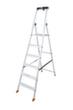 Krause trapladder MONTO® Solido® met bordes met gerstekorrelprofiel, 6 treden met profiel  S