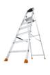 Krause trapladder MONTO® Solido® met bordes met gerstekorrelprofiel, 6 treden met profiel  S